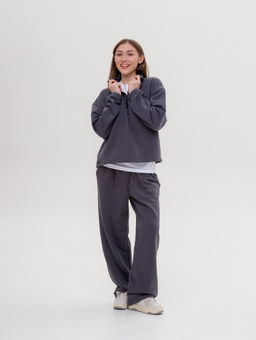 327 Костюм-трансформер с утяжками, графит - Knitka wear фото 5