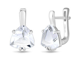 Серьги, горный хрусталь, Бриллиант