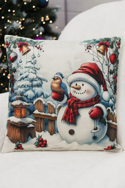 Наволочка декоративная новогодняя 2 шт рогожка