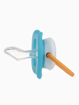 Соска - пустышка ортодонтическая «Пингвин», +6 мес., цвет голубой