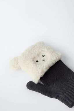 SHEEP MITTEN GLOVES - Zara фото 2