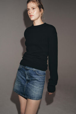 FALDA CORTA DENIM ZW COLLECTION / Azul - Zara фото 2