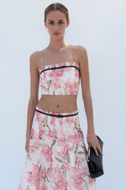 Crop top en mezcla de lino - H&m фото 5