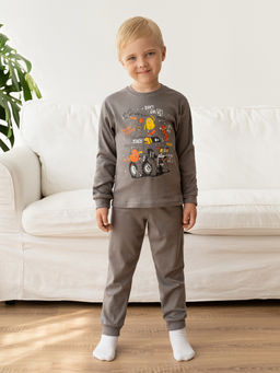 Пижама детская серая монстрики