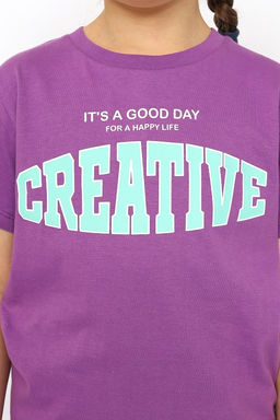 CRB wear/ HSJG 63847-44 Футболка для девочки,фиолетовый/Ex.Cherubino  фото 4