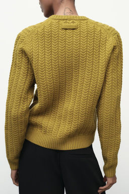 CABLE-KNIT JACKET 100% WOOL - Zara фото 6