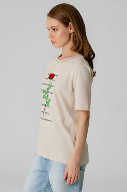 Арт. 31162 Футболка женская  44-52 (5 шт) Цвет:бежевый