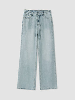 Beli Lastikli Wideleg Kad?n Jean Pantolon