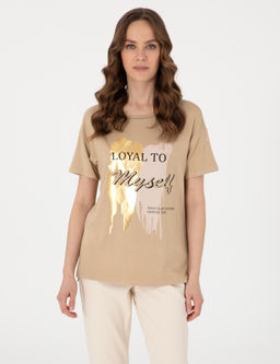 Bej Comfort Fit Ti__rt