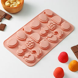 Форма для конфет и шоколада Доляна Сочно, силикон, 21?12,5?1 см, 18 ячеек, цвет МИКС
