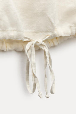 ZW COLLECTION 100% LINEN TOP WITH TIES - Zara фото 25
