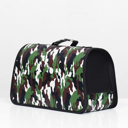 Сумка-переноска каркасная Камуфляж, размер S, 37 х 20 х 24 см - Пижон фото 2