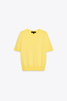 BASIC PLAIN KNIT SHORT SLEEVE TOP - Zara фото 25