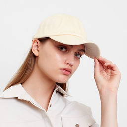 Кепка однотонная MINAKU, бежевая, размер 58