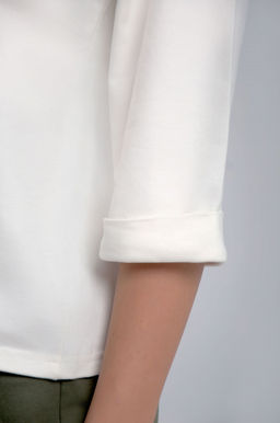 Арт. 10807 Пижама с брюками 44-52 (5 шт) Цвет:верх-молочный,низ-полынь