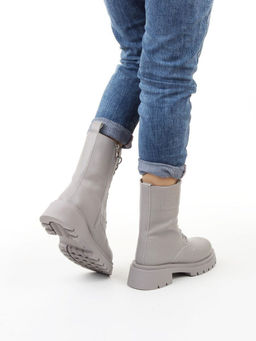 04-PAX86-5Z LT. GRAY Ботинки зимние женские (натуральная кожа, 100% шерсть)