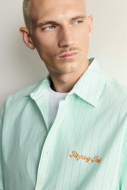 CAMISA BOXY FIT GR?FICOS ESTAMPADOS / Verde - Zara фото 5