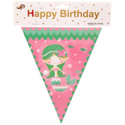 Растяжка "Русалка" 20 x16.5 см, 8 флажков