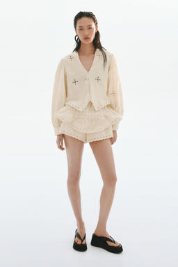 Blusa de algod?n con bordado ingl?s - H&m фото 3
