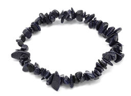 Браслет из крошки авантюрина синего, 17см