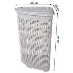 Корзина для белья угловая 50 л, арт. С32175