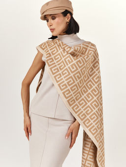 в составе ШЕРСТЬ  и КАШЕМИР Большой, мягкий, теплый  двусторонний палантин - Tantino фото 5