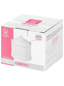 Сахарница 250 мл 9*9*10 см Шелк, с ложкой - Elan gallery фото 9