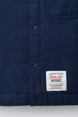 QUILTED OVERSHIRT WITH LABEL - Zara фото 4
