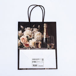 Пакет подарочный крафт Праздник 22?12?27 см