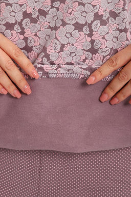 Пижама с брюками футер с начёсом (01059, кофе)