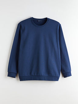 B?y?k Beden Bisiklet Yaka Erkek Sweatshirt