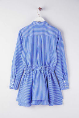 Mavi Cizgili Bel Lastik Detayl? Poplin Dokuma Elbise TWOAW26EL00189 - Trendyolmilla фото 7