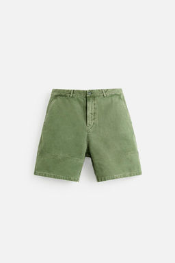 WASHED CANVAS BERMUDA SHORTS - Zara фото 6