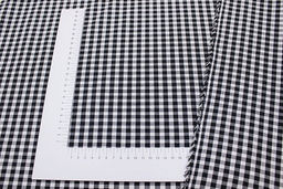 Пестрядь Черно-белая средняя клетка, ш.1.45, хлопок-100%, 140гр/м.кв - Купава фото 5