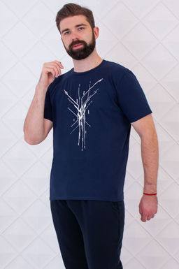 Арт. 67109 Футболка мужская 50-58 (5 шт) Цвет:темно-синий - Идеал фото 5