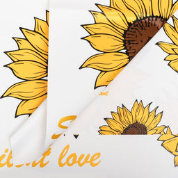 Цена за 20 шт. Пленка для цветов Подсолнухи, 58 х 58 см, белая