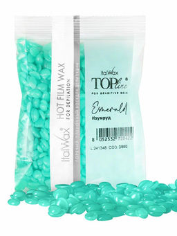 Ital Wax Воск горячий пленочный для депиляции Изумруд в гранулах / Top Line Emerald, 100 г