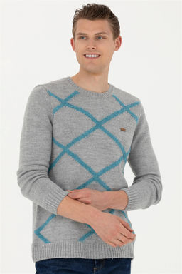 Мужской серый меланжевый свитер - U.s. polo assn фото 10