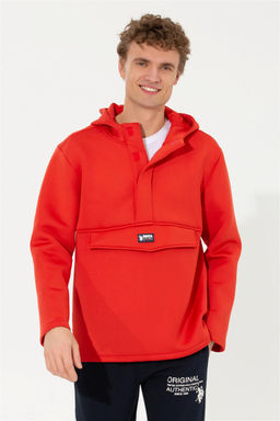 Мужской красный свитшот Неожиданная скидка в корзине