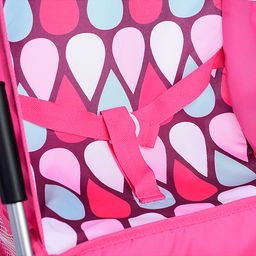 Коляска для кукол металлическая, складная, 3-х колесная, с козырьком, в пакете