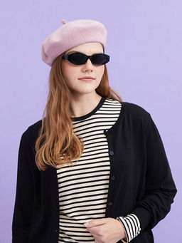 Bisiklet Yaka D?z Uzun Kollu Kad?n Triko H?rka