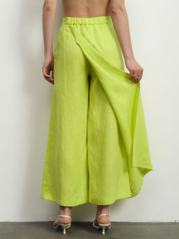 Юбка-брюки льняная 10990 лайм