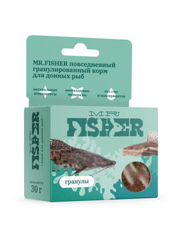 Повседневный гранулированный корм для донных рыб 03эф23