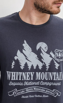 Лонгслив мужской с принтом F111-1001-332 темно-серый - Fine joyce фото 3