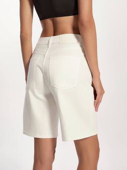CONTE CON-758 Джинсовые шорты из мягкого денима в молочном оттенке off white - Conte elegant фото 4
