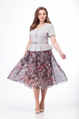 Костюм ANELLI 690 серый жакет/маки  фото 5