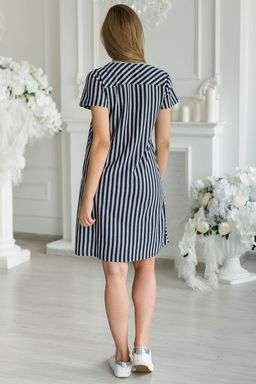 Туника женская из кулирки Флоренция темно-синий - Амадэль фото 2