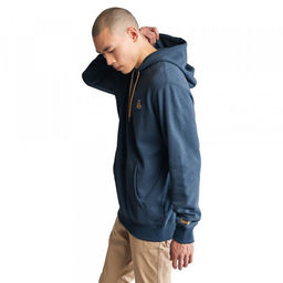 Мужская толстовка Timberland Sweatshirt Hoodie Boot Logo Regular синяя  фото 3