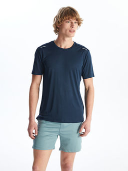 Bisiklet Yaka K?sa Kollu Erkek Spor Dokulu Ti??rt