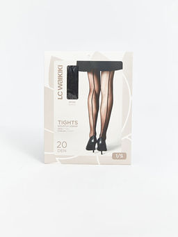 ?erit Detayl? 20 Denye Kad?n K?lotlu ?orap